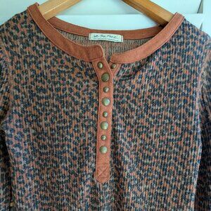 Free People Everest waffle leopard print